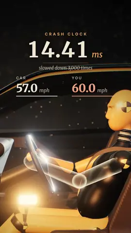 A crash test dummy at the wheel